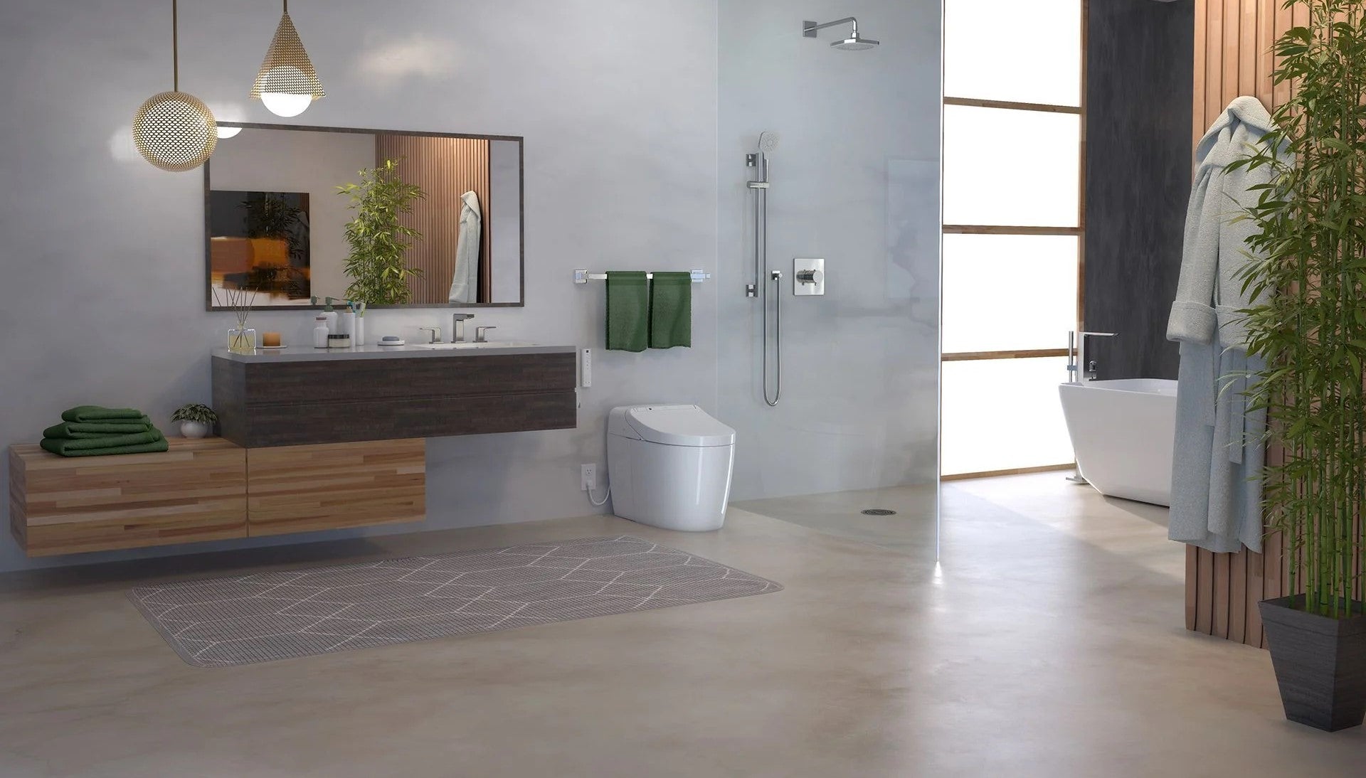 ＴＯＴＯ　カウンター（１２００）TT GHS43272RX#NR2 RP WASHLET®+ RX Wall-Hung Toilet - 1.28 GPF \u0026 0.9 GPF - Auto Flush