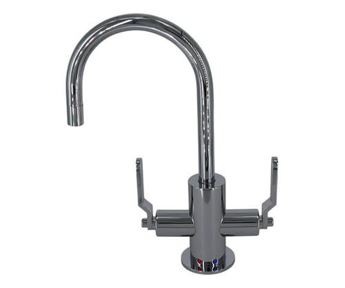 Mountain Plumbing - Hot & Cold Water Faucet with Contemporary Round Body & Industrial Lever Handles