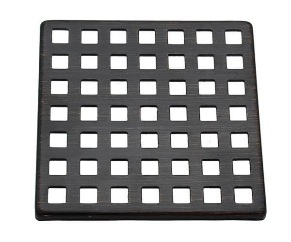 Mountain Plumbing - Select Series Shower Drains - Squares Shower Grid - 4 Inch