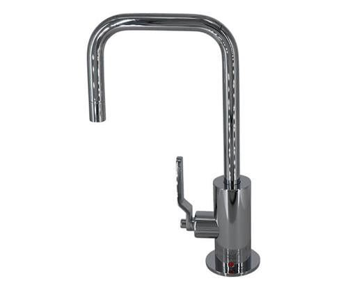 Mountain Plumbing - Hot Water Faucet with Contemporary Round Body & Industrial Lever Handle (90° Spout)