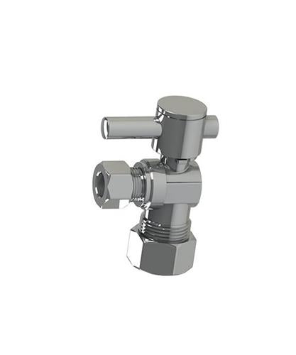 Mountain Plumbing - Mini Lever Handle with 1/4 Turn Ball Valve - Lead Free - Angle (1/2 Inch Compression)