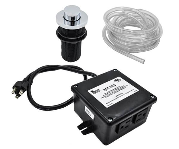 Mountain Plumbing - Round “Deluxe” Raised Waste Disposer Air Switch with Freedom Mount