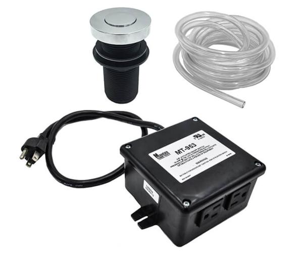 Mountain Plumbing - Round “Deluxe” Flush Waste Disposer Air Switch with Freedom Mount