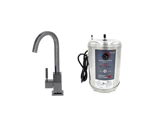 Mountain Plumbing - Hot Water Faucet with Contemporary Square Body & Little Gourmet® Premium Hot Water Tank