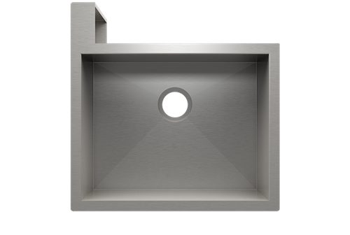 Julien - SocialCorner sink undermount flat aprons left corner, single 23X18X10