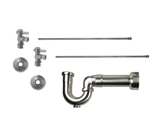 Mountain Plumbing - Lavatory Supply Kit - Mini Lever Handle with 1/4 Turn Ball Valve (MT521-NL) - Angle, Massachusetts P-Trap