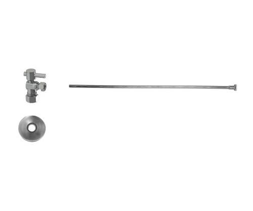 Mountain Plumbing - Toilet Supply Kit - Mini Lever Handle with 1/4 Turn Ball Valve (MT521-NL) - Angle, Flat Head Riser