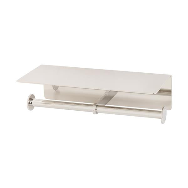 Lacava - Ronda Doble Toilet Paper Holder With Shelf, W: 10 D: 4 1/2 H: 2 3/4