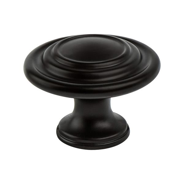 Berenson - Traditional Advantage Four Matte Black Ringed Knob