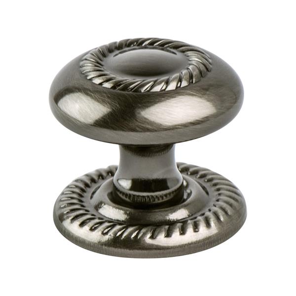 Berenson - Advantage Plus Four Brushed Black Nickel Roped Knob