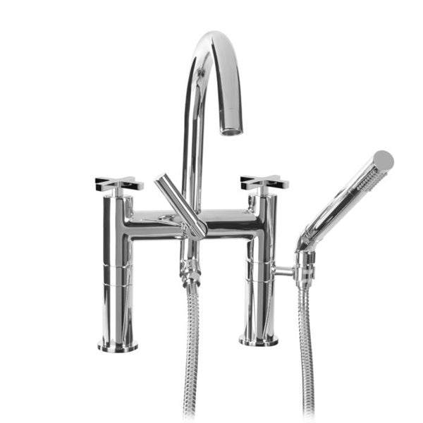 Sigma - Contemporary Deckmount Tub Filler With Handshower Stella-X