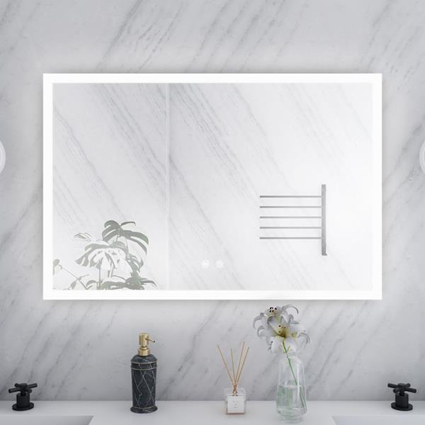 Maidstone - Orionis 36 by 24 Inch Rectangle Lighted Mirror with Anti-Fog
