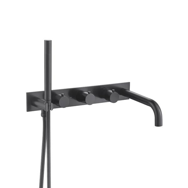 Flusso - Trim For Wall Mount Tub Filler With Hand Shower