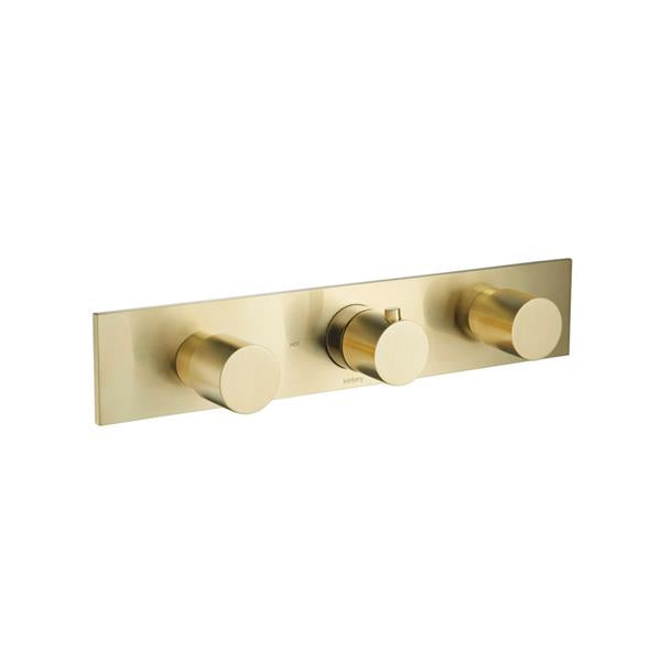 Flusso - Trim For Horizontal Thermostatic Valve with 2 Volume Controls