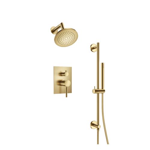 Flusso - Two Output Shower Set With Shower Head, Hand Held And Slide Bar