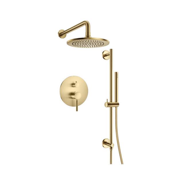 Flusso - Two Output Shower Set With Shower Head, Hand Held And Slide Bar