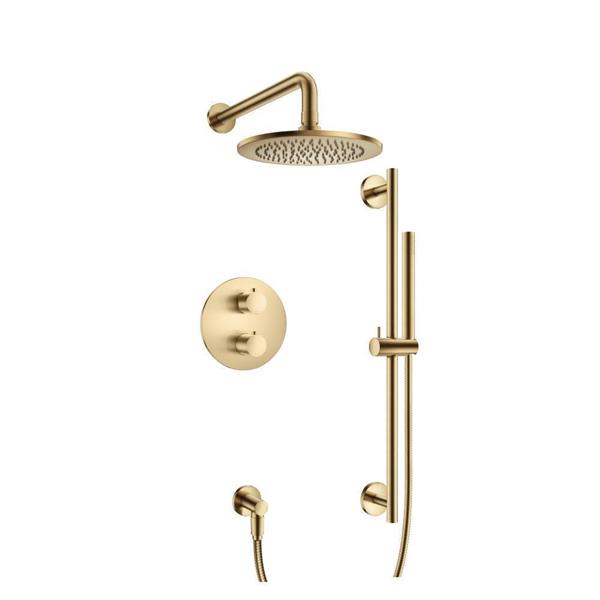 Flusso - Two Output Shower Set With Shower Head, Hand Held And Slide Bar