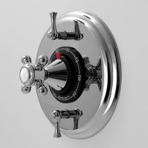 Sigma - 1/2 Inch Thermostatic Set, Two Volume Controls Trim Portsmouth