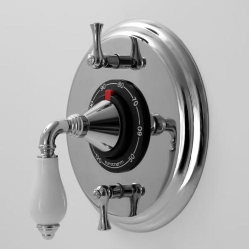Sigma - 1/2 Inch Thermostatic Set, Two Volume Controls Trim Venezia