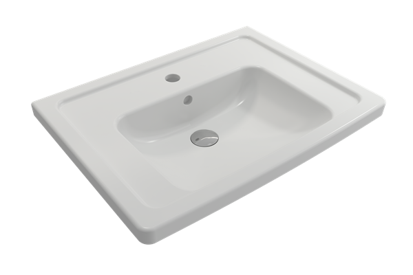 Bocchi - Taormina Wall-Mounted Sink Basin Fireclay 26.25 in. 1-Hole with Overflow