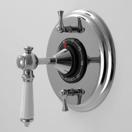 Sigma - 1/2 Inch Thermostatic Set, Two Volume Controls, Trim Waldorf