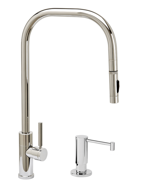 Waterstone - Fulton Modern Extended Reach Plp Faucet - Toggle Sprayer - 2Pc. Suite