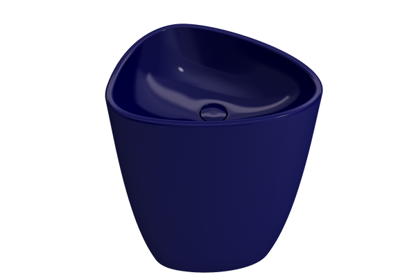 Bocchi - Etna Monoblock Pedestal Sink Fireclay 33.75 in. with Matching Drain Cover