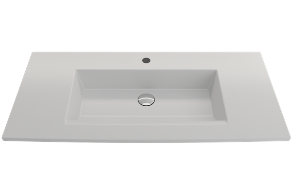 Bocchi - Ravenna Wall-Mounted Sink Fireclay 40.5 inch with Overflow