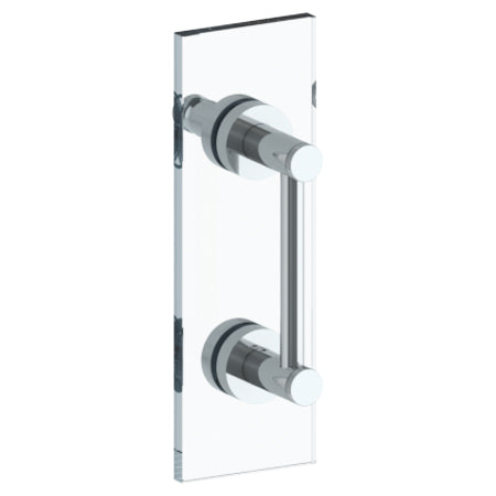 Watermark - Sutton 12 Inch shower door pull with knob/ glass mount towel bar with hook