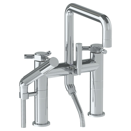 Watermark - Sutton Deck Mounted Square Exposed Bath Set With Hand Shower
