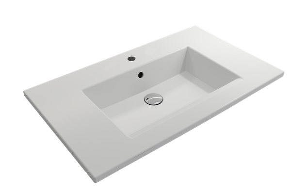 Bocchi - Ravenna Wall-Mounted Sink Fireclay 32.25 inch with Overflow