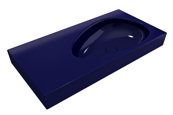 Bocchi - Etna Wall-Mounted Sink Fireclay 35.5 in. with Matching Drain Cover