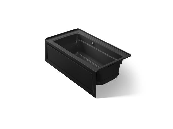 Kohler - Archer 60 X 32 Inch Alcove Heated Bubblemassage Air Bath With Bask Heated Surface And Integral Apron