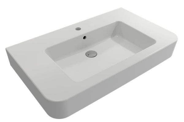 Bocchi - Parma Wall-Mounted Sink Fireclay 33.5 inch with Overflow