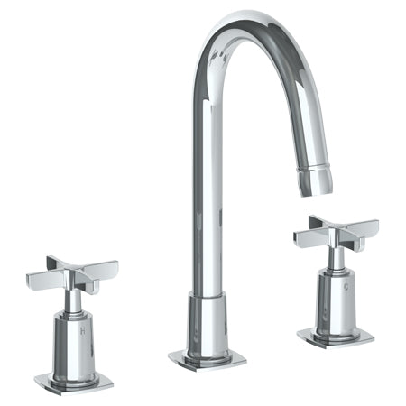 Watermark - H-Line Deck Mounted 3 Hole Extended Lavatory Set