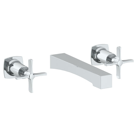 Watermark - H-Line Wall Mounted 3 Hole Lavatory Set With 8 3/8 Inch CTC Spout