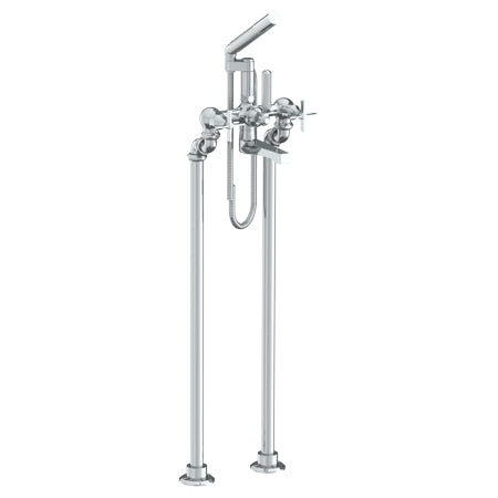 Watermark - H-Line Floor Standing Bath Set With Hand Shower