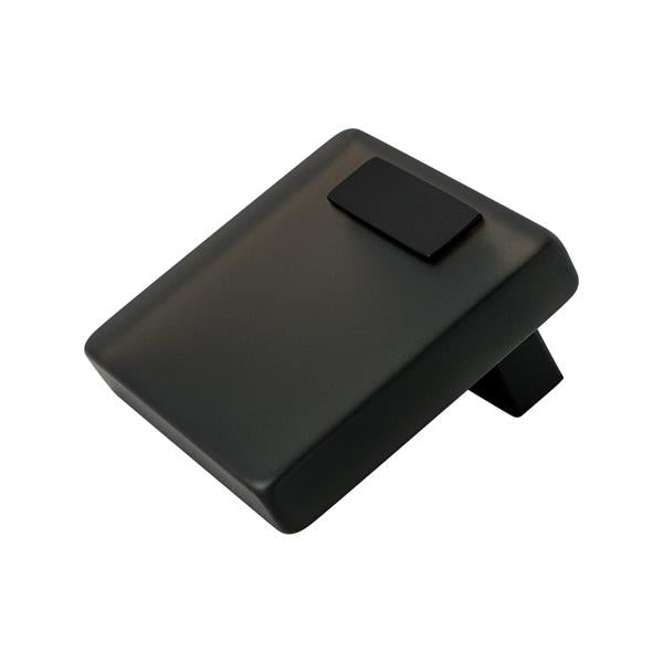 Berenson - Quad 16mm Dark Brown Acrylic and Matte Black Knob