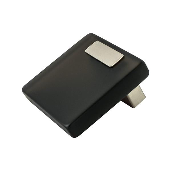 Berenson - Quad 16mm Dark Brown Acrylic and Brushed Nickel Knob