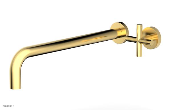 Phylrich - Transition 14 Inch Single Handle Wall Lavatory Set - Cross Handle