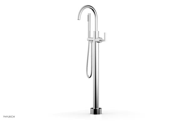 Phylrich - Transition Tall Floor Mounted Tub Filler with Hand Shower - Lever Handle