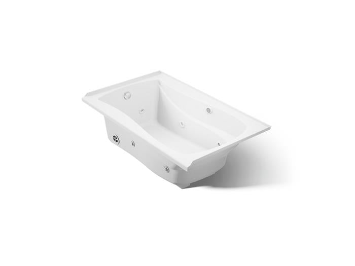 Kohler - Mariposa 60 X 36 Inch Alcove Whirlpool Bath With Bask Heated Surface, Left Drain