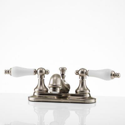Maidstone - Charlotte Centerset Bathroom Sink Faucet - Porcelain Lever Handles