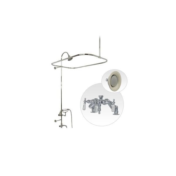 Maidstone - Deck Mount Shower Kit with Down Spout Faucet - Sunflower Shower Head