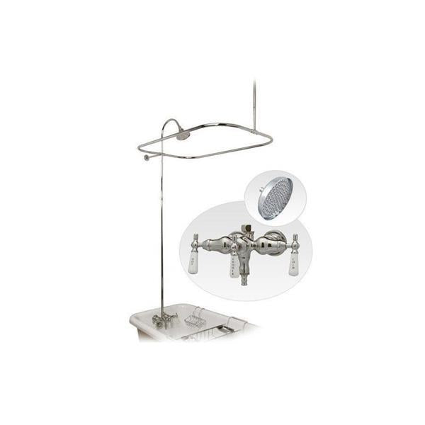 Maidstone - Tub Wall Mount Shower Kit with Down Spout Faucet - Rain Shower Head