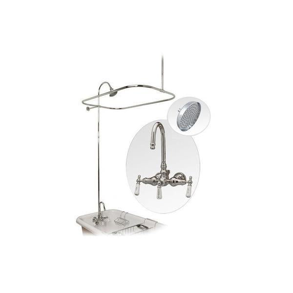 Maidstone - Tub Wall Mount Shower Kit with Gooseneck Faucet - Rain Shower Head