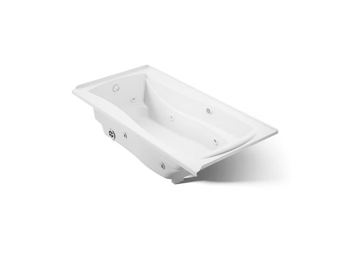 Kohler - Mariposa 72 X 36 Inch Alcove Whirlpool Bath With Bask Heated Surface, Left Drain