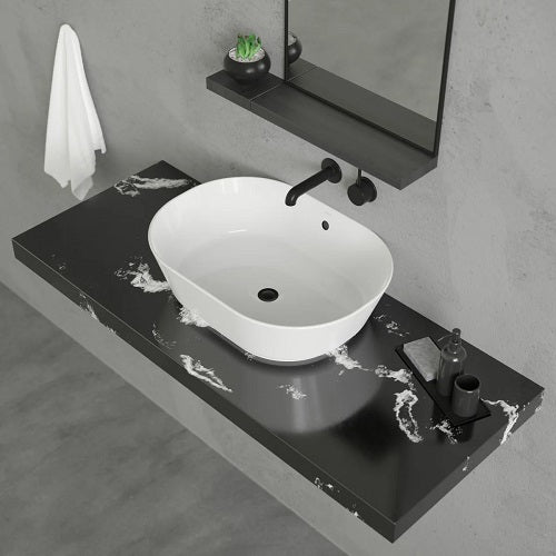 Cheviot - Geo 2 22 Inch Vessel Sink No Faucet Holes - White