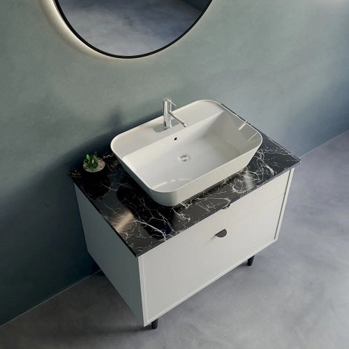 Cheviot - Element 2 Vessel Sink Single Hole Drilling - White