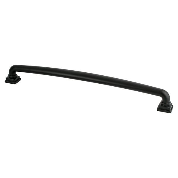 Berenson - Tailored Traditional 12 inch CC Matte Black Appliance Pull